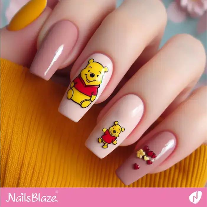 Baby Winnie the Pooh Nail Design | Cartoon Nails - NB2885